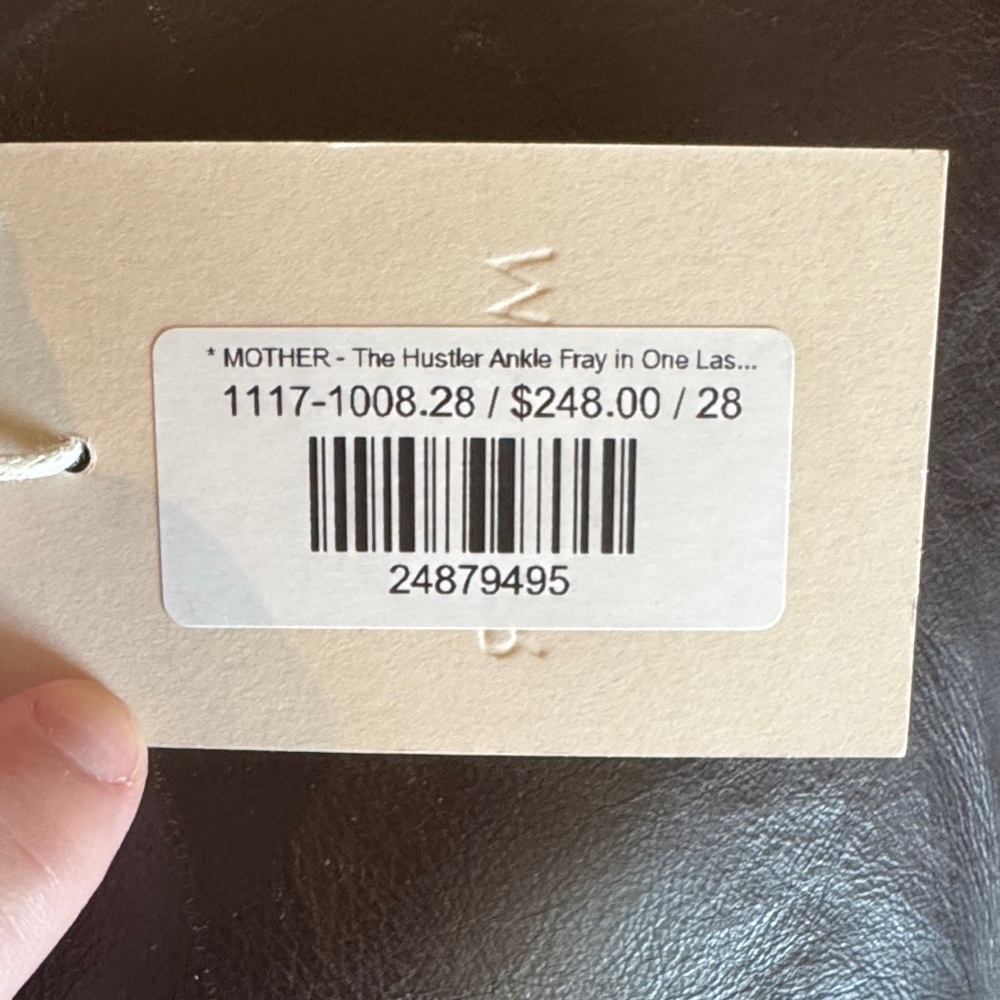 MOTHER The Hustler Ankle Fray, Size 28, Wash:ONE LAST TRIP - Picture 2 of 7